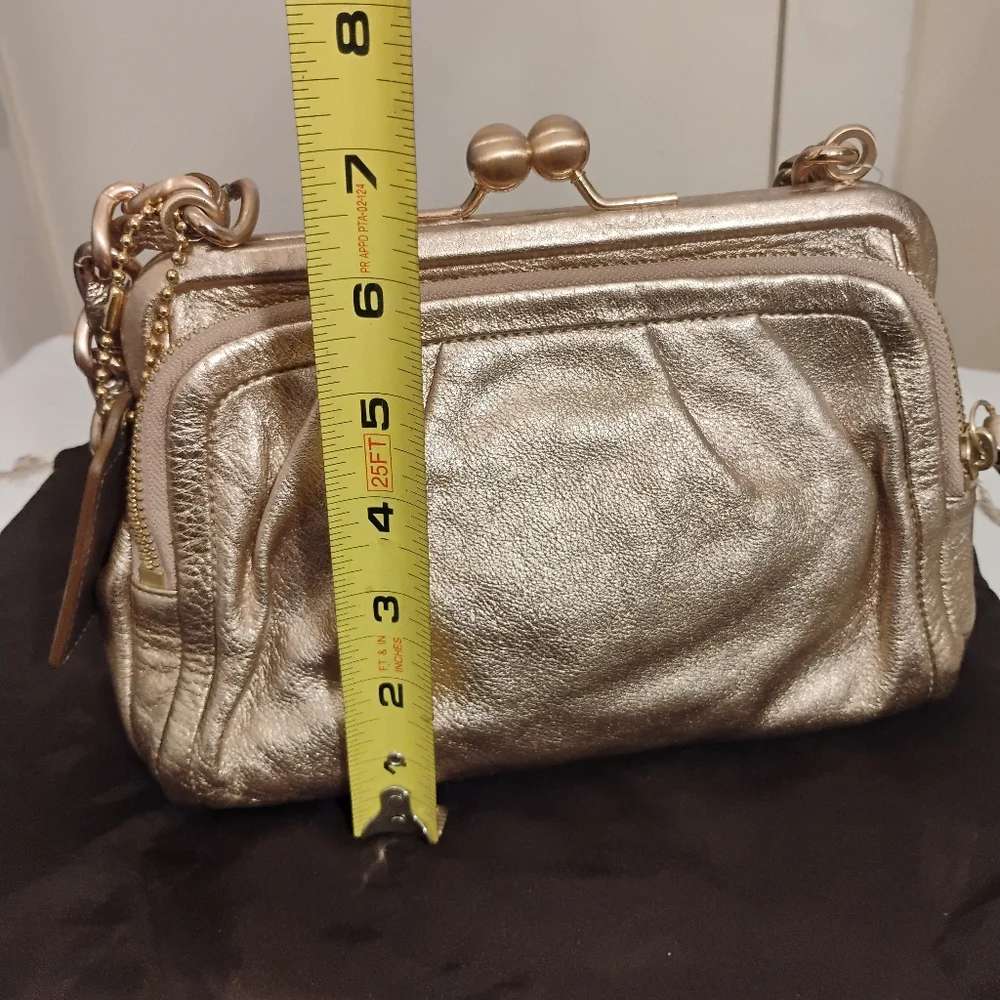Coach Parker Kisslock Chain Women's Bag in Rose Gold New Display - Picture 4 of 16